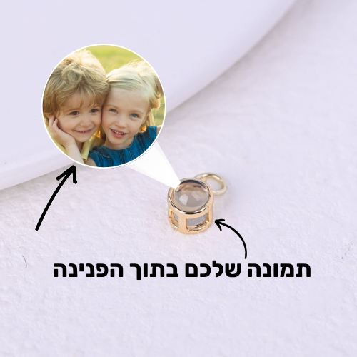 תליון בלבד עם תמונה מוצפנת - לא משחיר - Remora Israel