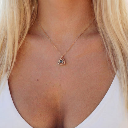 שרשרת לב - עם תמונה מוצפנת