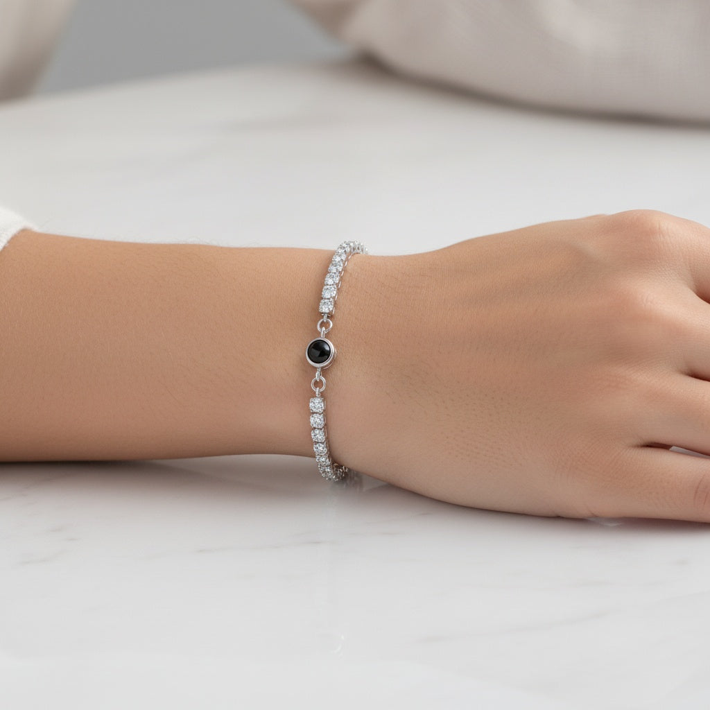 צמיד טניס - עם תמונה מוצפנת